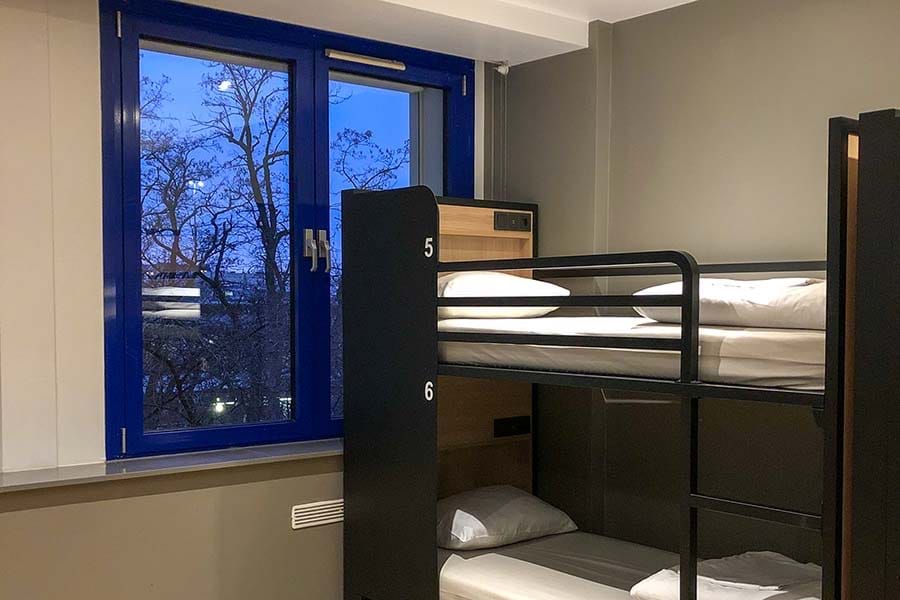 Bed in 14-bed Dorm –&#160;Shared Bathrooms