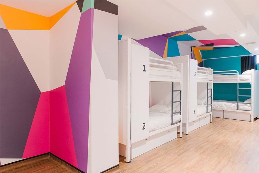 Bed in 6-bed Dorm –&#160;Shared Bathrooms